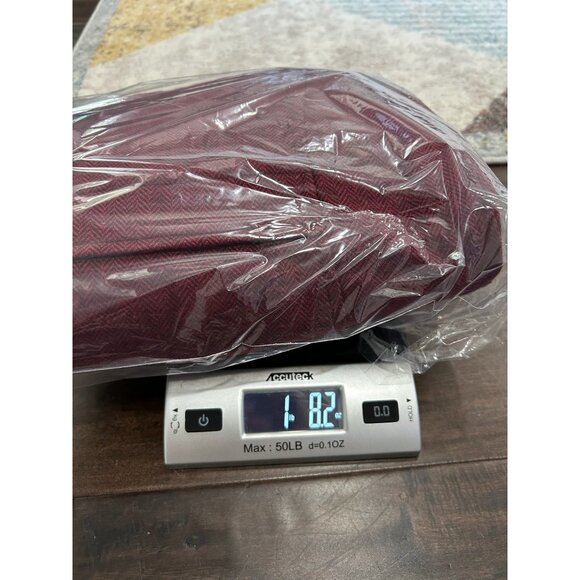 Liz Claiborne Woolmark Blend Blazer Red Brown Accent Faux Suede Trim Sz 12P - Picture 9 of 9